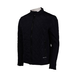 J817 making black quilted jacket cuff zipper Australia quilted coat production J817 making black quilted jacket cuff zipper Australia quilted coat production